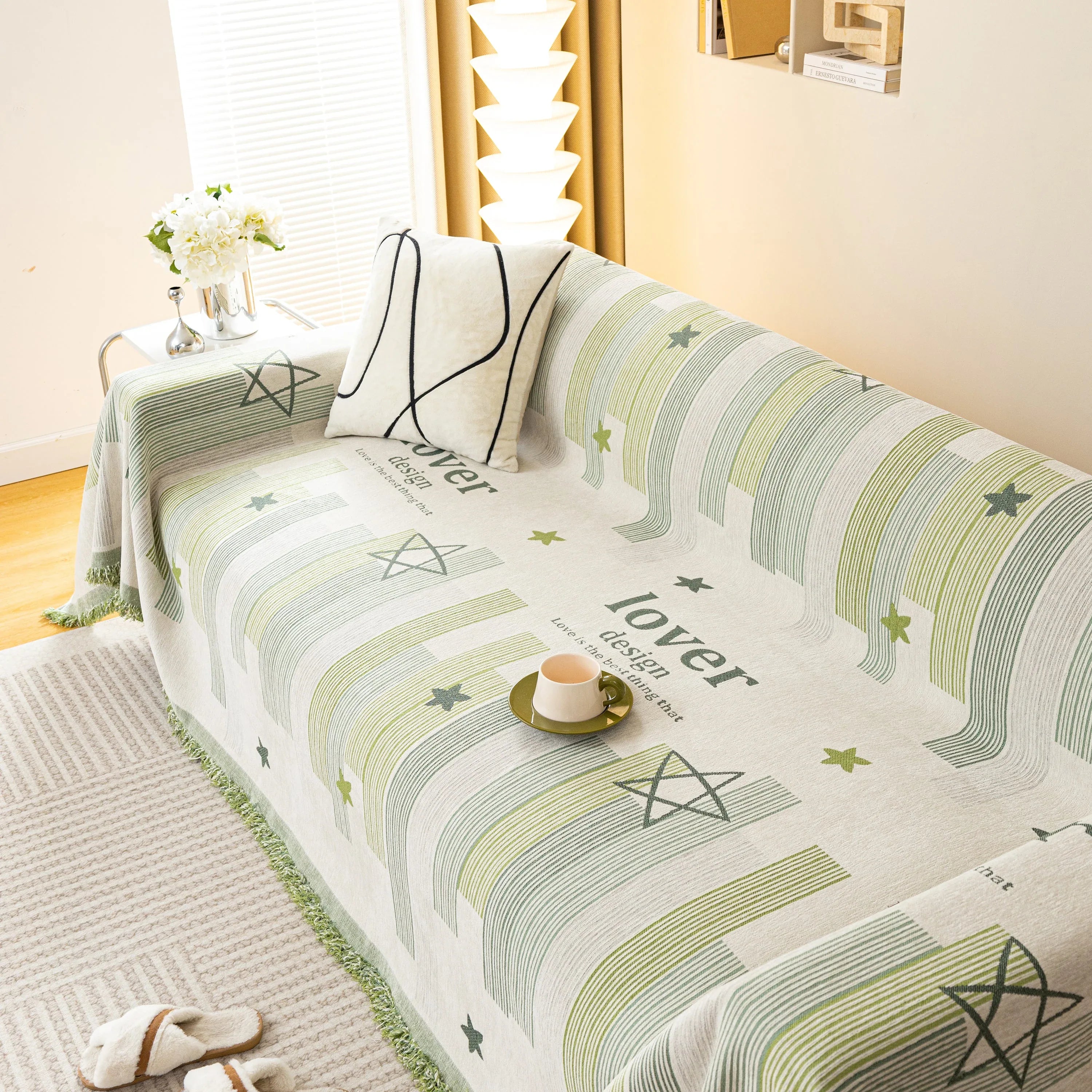 Chenille Lover Sofa Cover Blanket, Couch Protector Blanket for Couches, Large Throw Blanket for Couch - TaroTextile