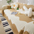 Chenille Minimalist Wavy Sofa Throw Cover, Cozy Blankets for Couch, Machine Washable Couch Protector - TaroTextile