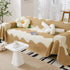 Chenille Minimalist Wavy Sofa Throw Cover, Cozy Blankets for Couch, Machine Washable Couch Protector - TaroTextile