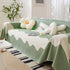 Chenille Minimalist Wavy Sofa Throw Cover, Cozy Blankets for Couch, Machine Washable Couch Protector - TaroTextile