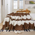 Chenille Minimalist Wavy Sofa Throw Cover, Cozy Blankets for Couch, Machine Washable Couch Protector - TaroTextile