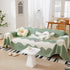 Chenille Minimalist Wavy Sofa Throw Cover, Cozy Blankets for Couch, Machine Washable Couch Protector - TaroTextile