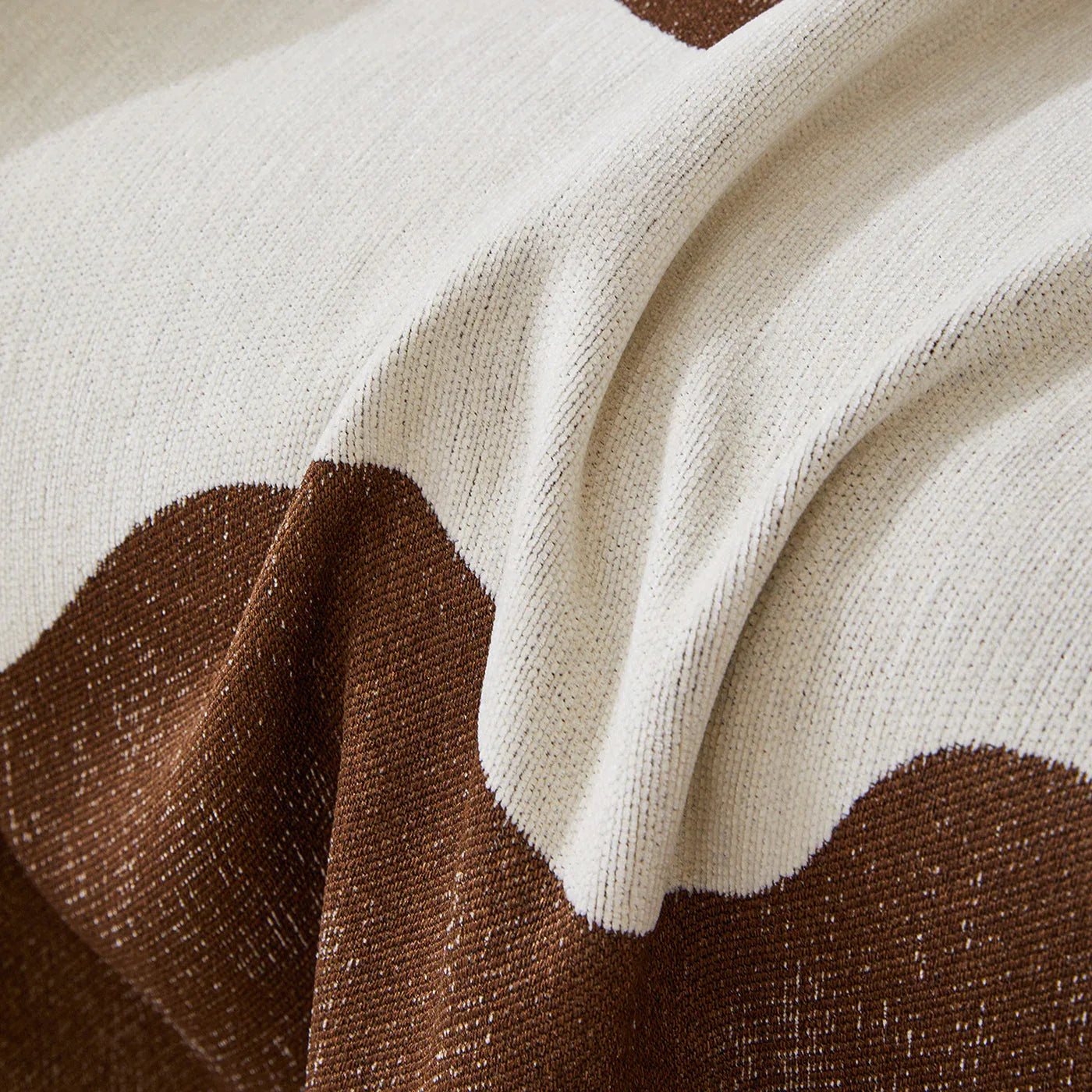 Chenille Minimalist Wavy Sofa Throw Cover, Cozy Blankets for Couch, Machine Washable Couch Protector - TaroTextile