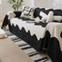 Chenille Minimalist Wavy Sofa Throw Cover, Cozy Blankets for Couch, Machine Washable Couch Protector - TaroTextile
