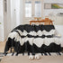 Chenille Minimalist Wavy Sofa Throw Cover, Cozy Blankets for Couch, Machine Washable Couch Protector - TaroTextile
