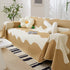 Chenille Minimalist Wavy Sofa Throw Cover, Cozy Blankets for Couch, Machine Washable Couch Protector - TaroTextile