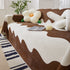 Chenille Minimalist Wavy Sofa Throw Cover, Cozy Blankets for Couch, Machine Washable Couch Protector - TaroTextile