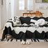 Chenille Minimalist Wavy Sofa Throw Cover, Cozy Blankets for Couch, Machine Washable Couch Protector - TaroTextile