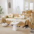 Chenille Minimalist Wavy Sofa Throw Cover, Cozy Blankets for Couch, Machine Washable Couch Protector - TaroTextile