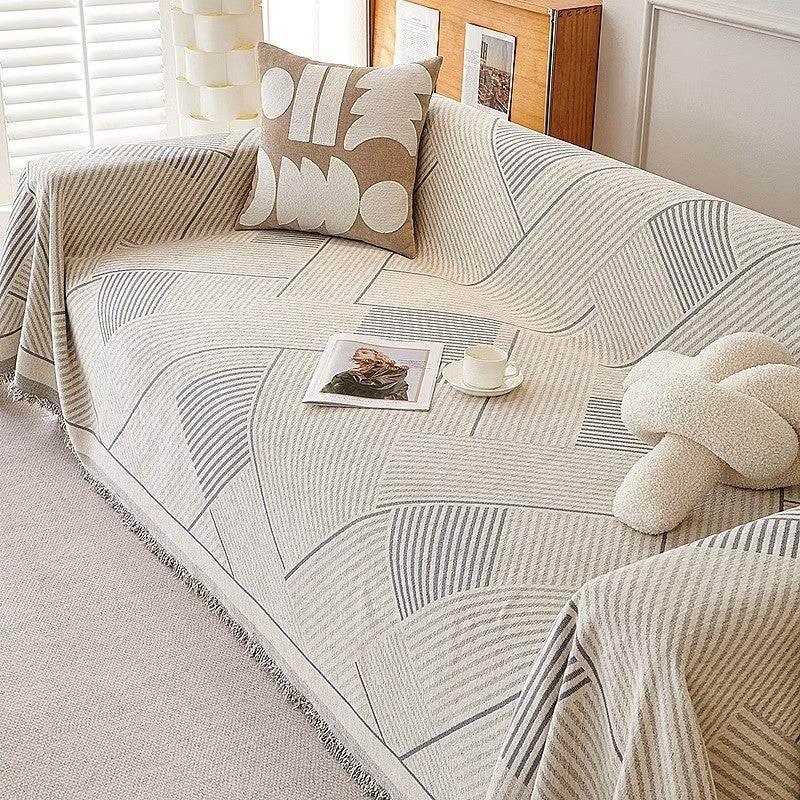 Chenille Sofa Cover Anti-scratch Sectional Couch Cover Universal Sofa Slipcover Blanket - TaroTextile