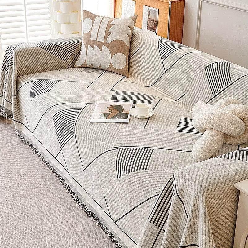 Chenille Sofa Cover Anti-scratch Sectional Couch Cover Universal Sofa Slipcover Blanket - TaroTextile