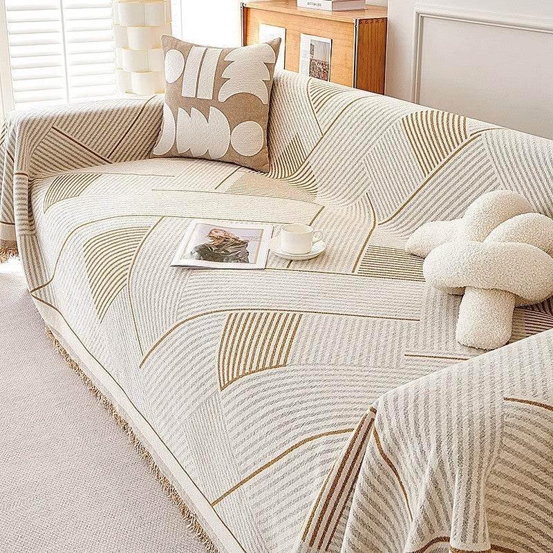 Chenille Sofa Cover Anti-scratch Sectional Couch Cover Universal Sofa Slipcover Blanket - TaroTextile