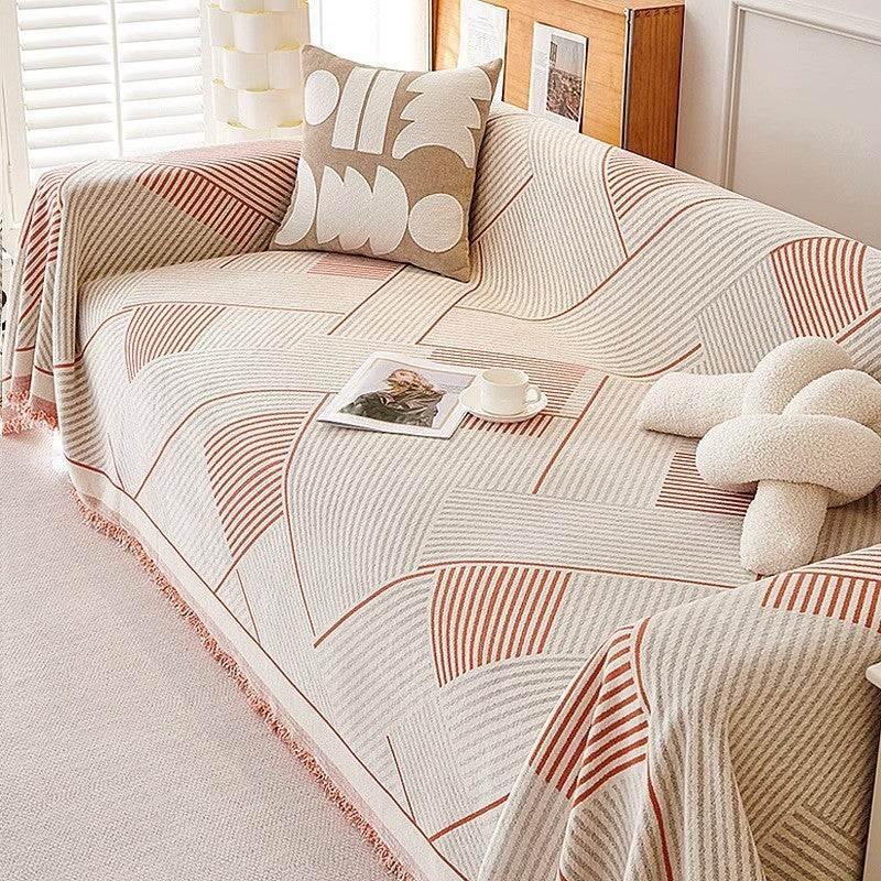 Chenille Sofa Cover Anti-scratch Sectional Couch Cover Universal Sofa Slipcover Blanket - TaroTextile