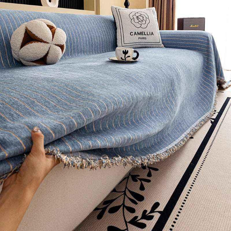 Chenille Sofa Cover Durable Sofa Protector Cat Scratch-proof Chair Couch Cover - TaroTextile
