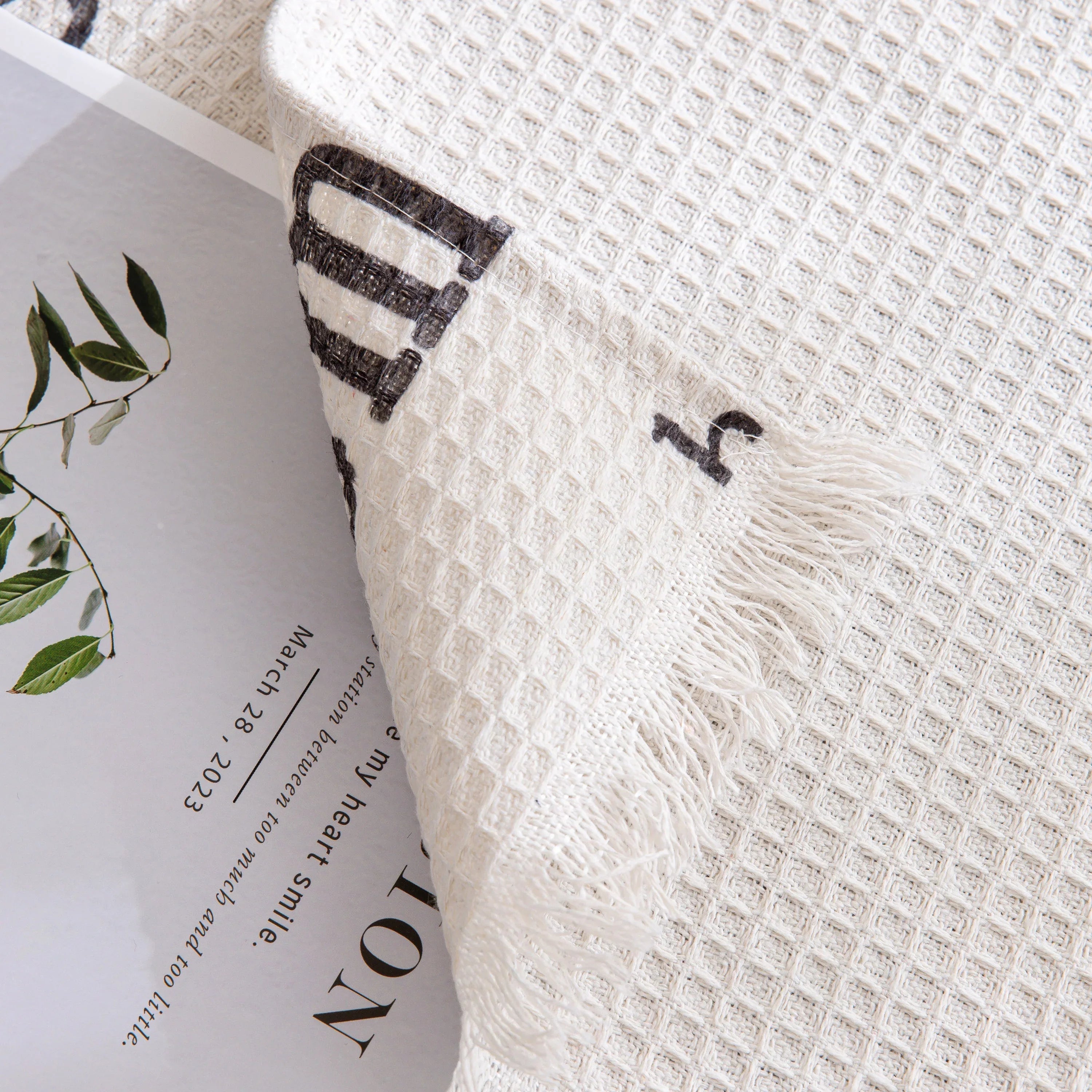 Chenille Sofa Cover Throw, Smile Couch Cover Blanket Throws for Couches, Soft Sofa Towel - TaroTextile