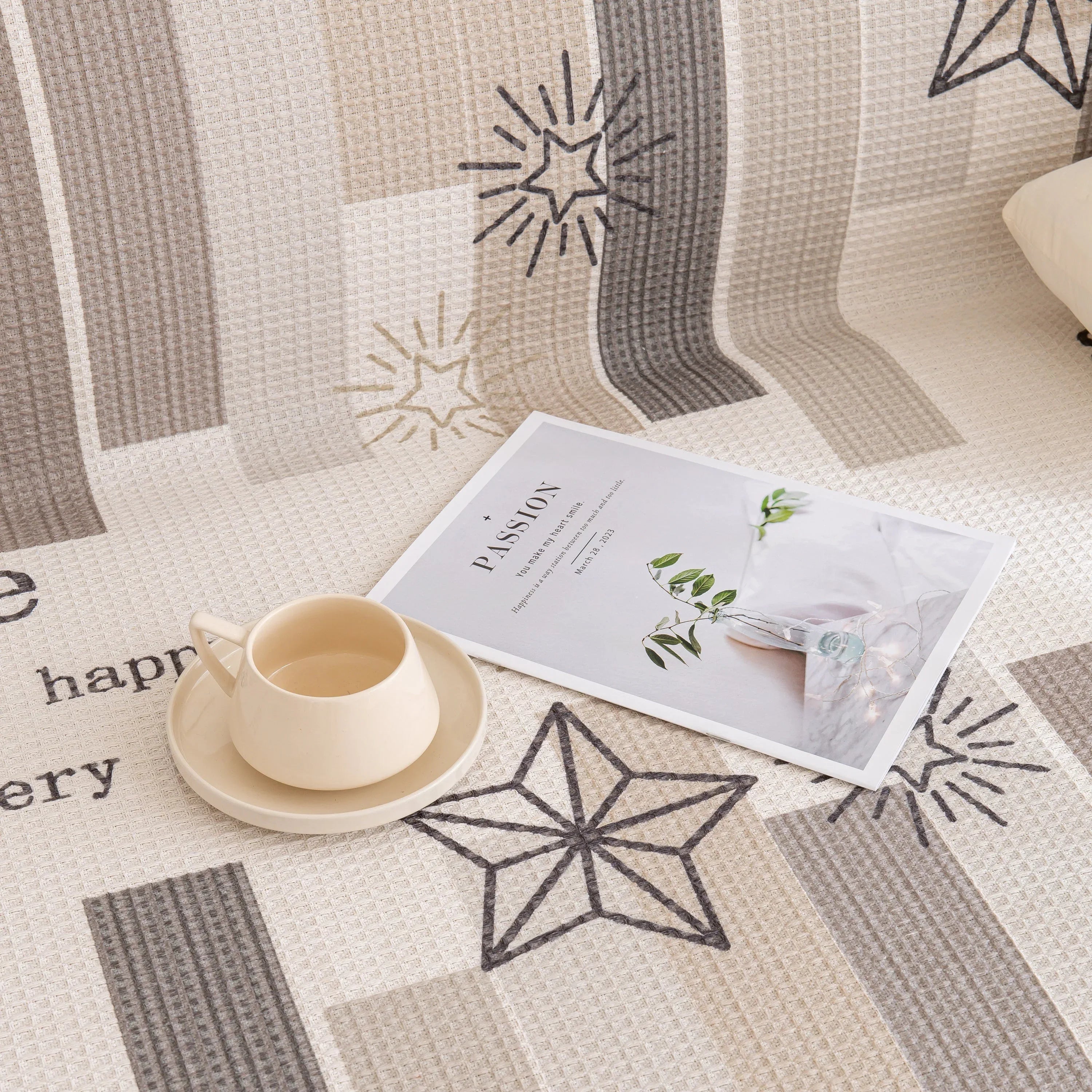 Chenille Sofa Cover Throw, Smile Couch Cover Blanket Throws for Couches, Soft Sofa Towel - TaroTextile