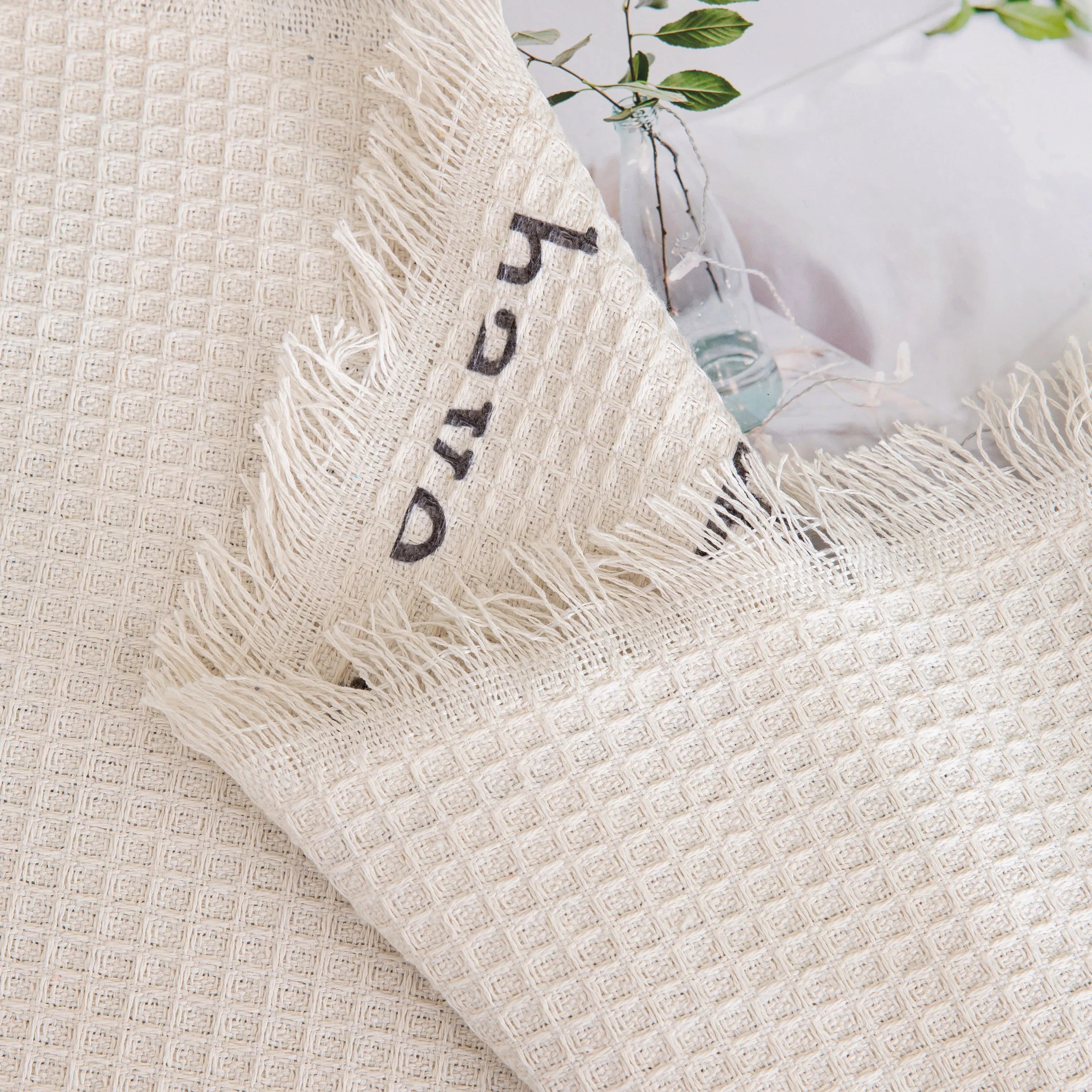 Chenille Sofa Cover Throw, Smile Couch Cover Blanket Throws for Couches, Soft Sofa Towel - TaroTextile