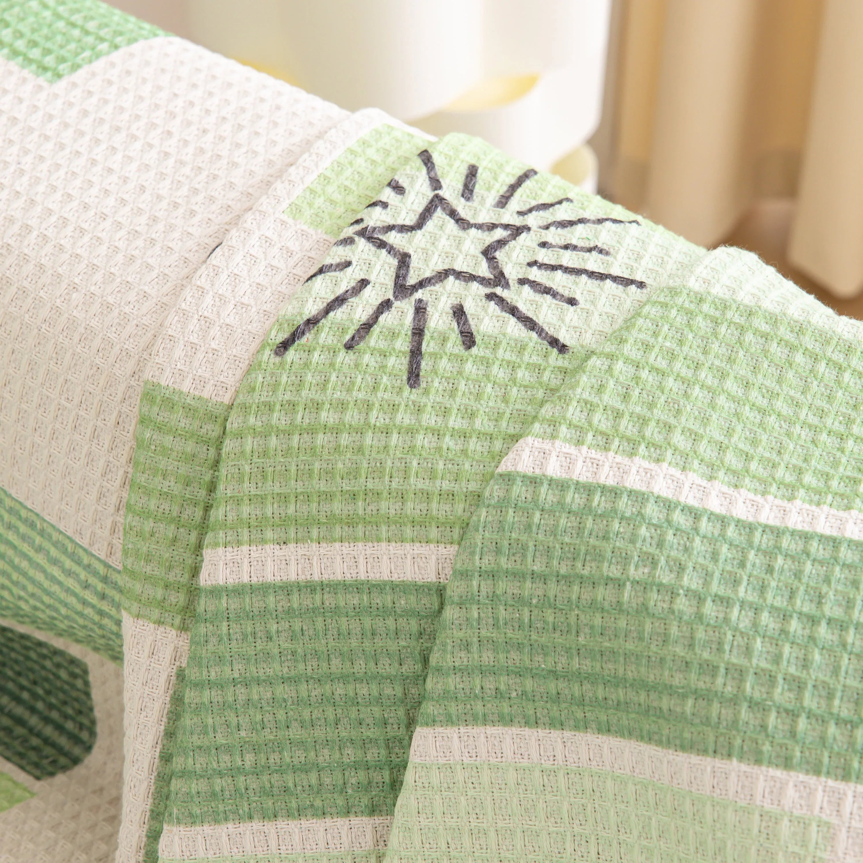 Chenille Sofa Cover Throw, Smile Couch Cover Blanket Throws for Couches, Soft Sofa Towel - TaroTextile