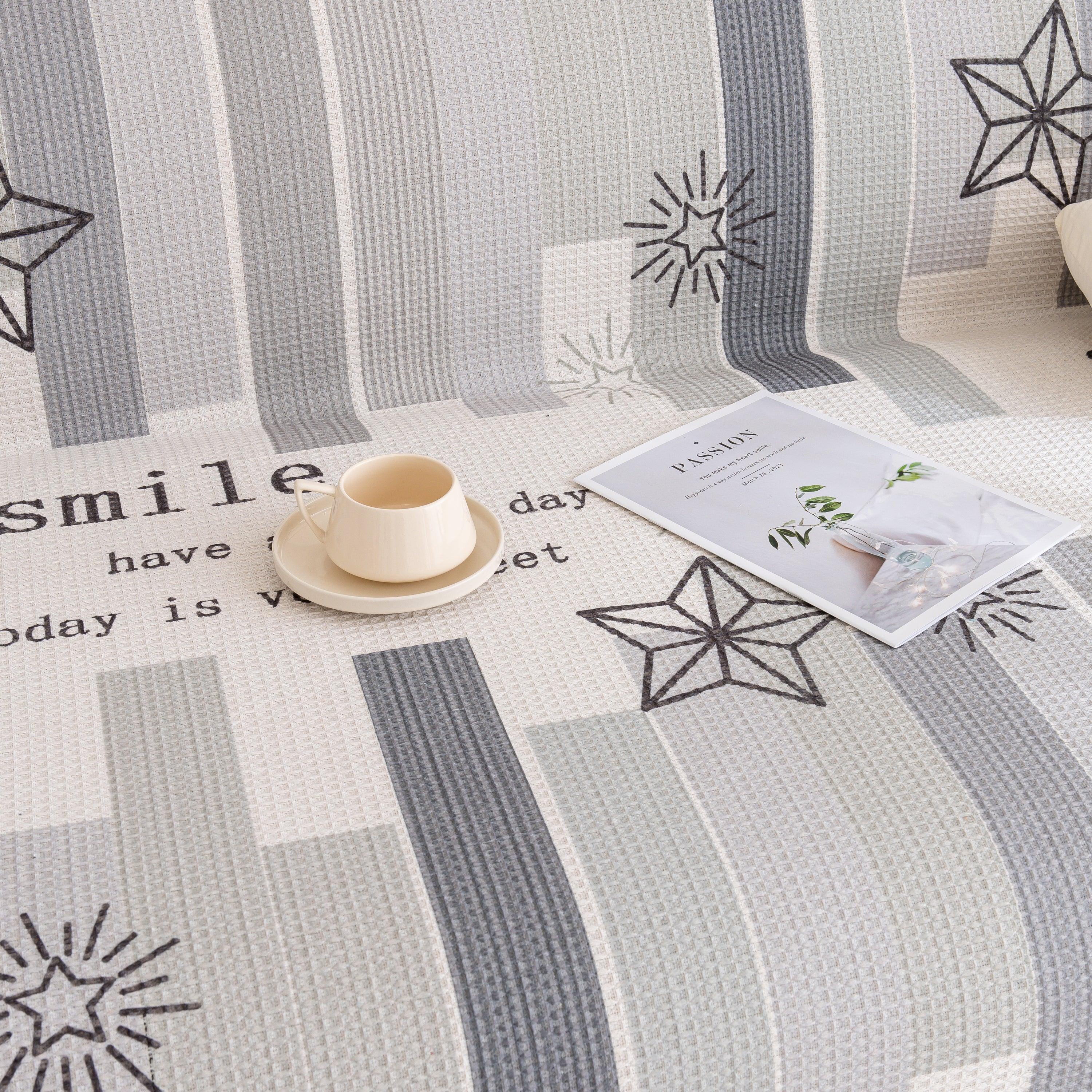 Chenille Sofa Cover Throw, Smile Couch Cover Blanket Throws for Couches, Soft Sofa Towel - TaroTextile