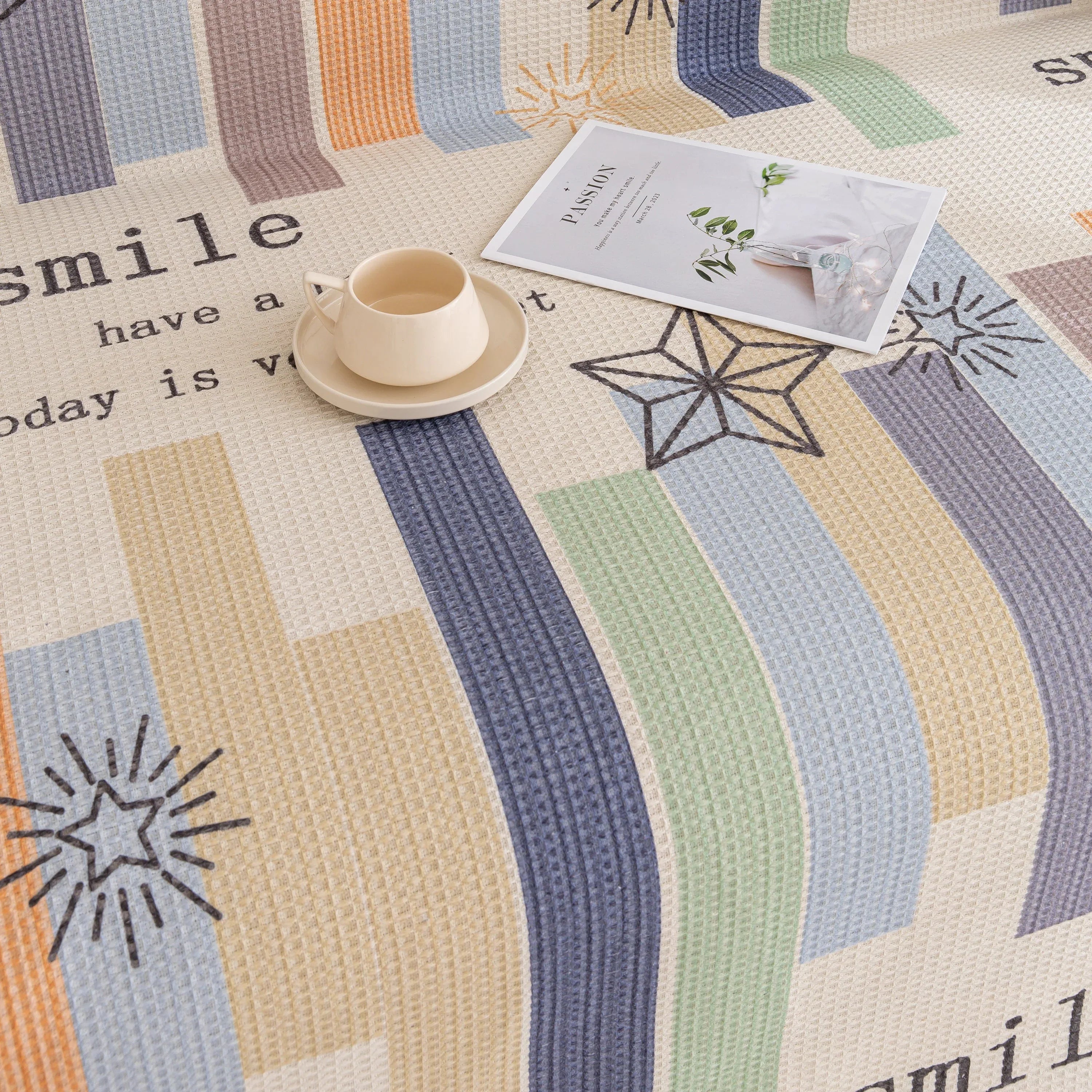 Chenille Sofa Cover Throw, Smile Couch Cover Blanket Throws for Couches, Soft Sofa Towel - TaroTextile