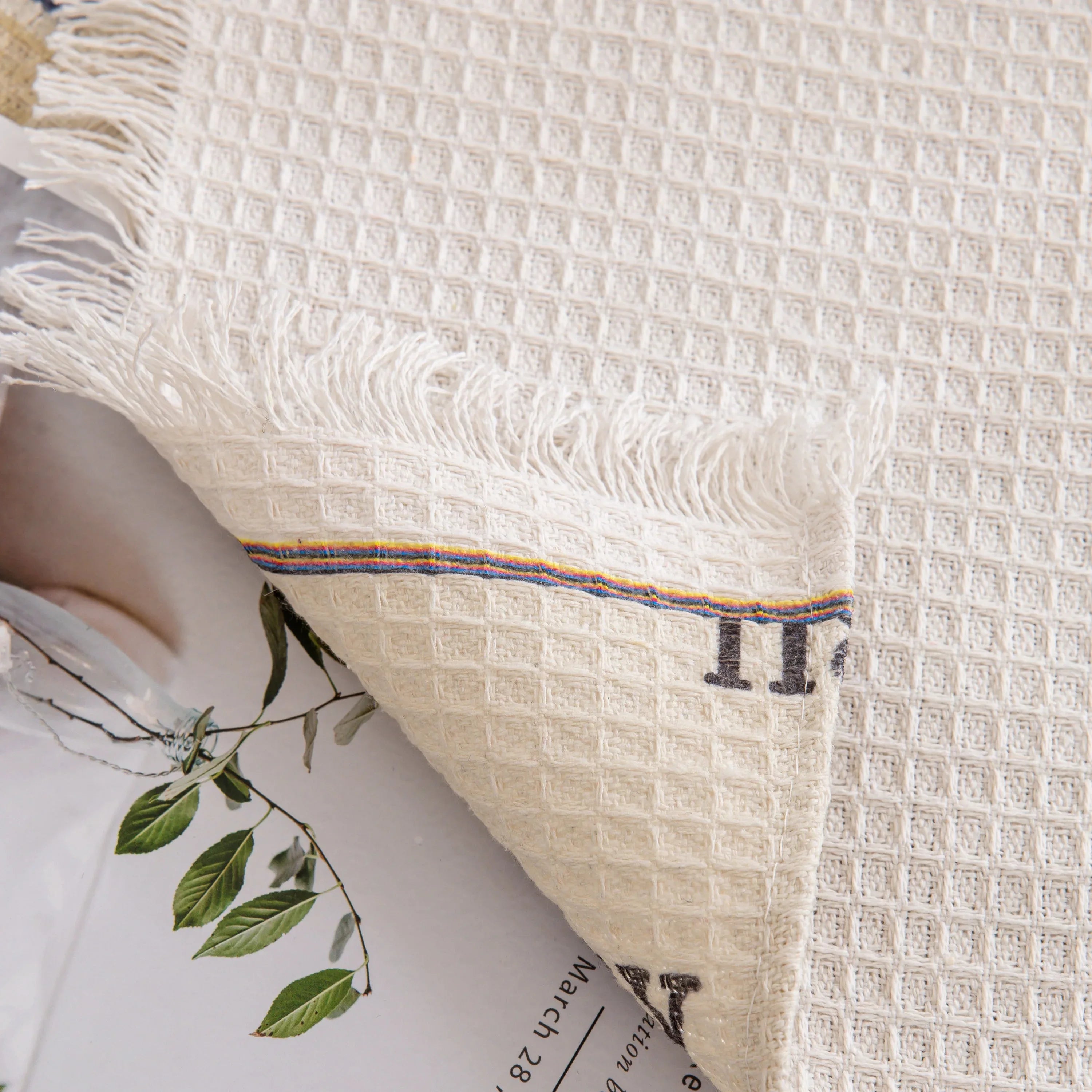 Chenille Sofa Cover Throw, Smile Couch Cover Blanket Throws for Couches, Soft Sofa Towel - TaroTextile