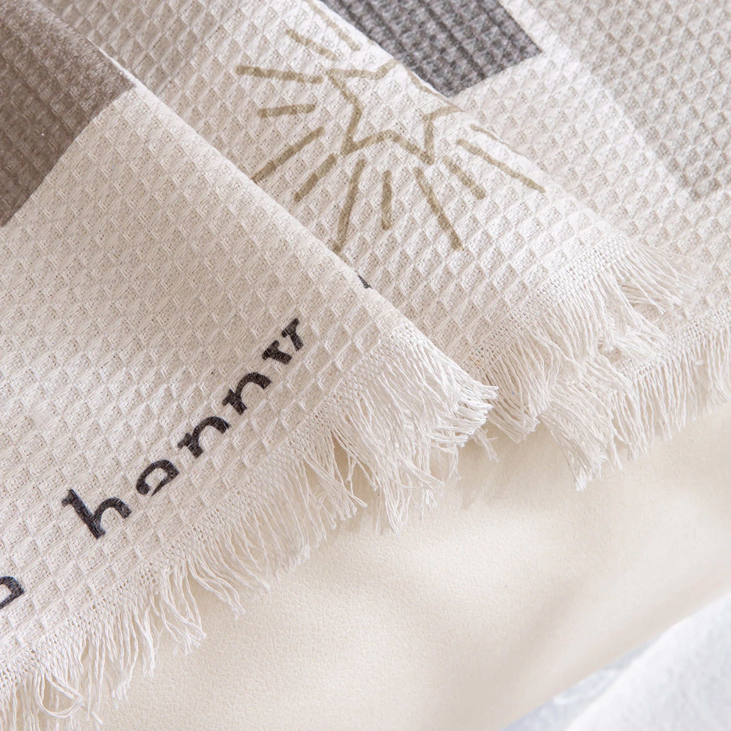 Chenille Sofa Cover Throw, Smile Couch Cover Blanket Throws for Couches, Soft Sofa Towel - TaroTextile