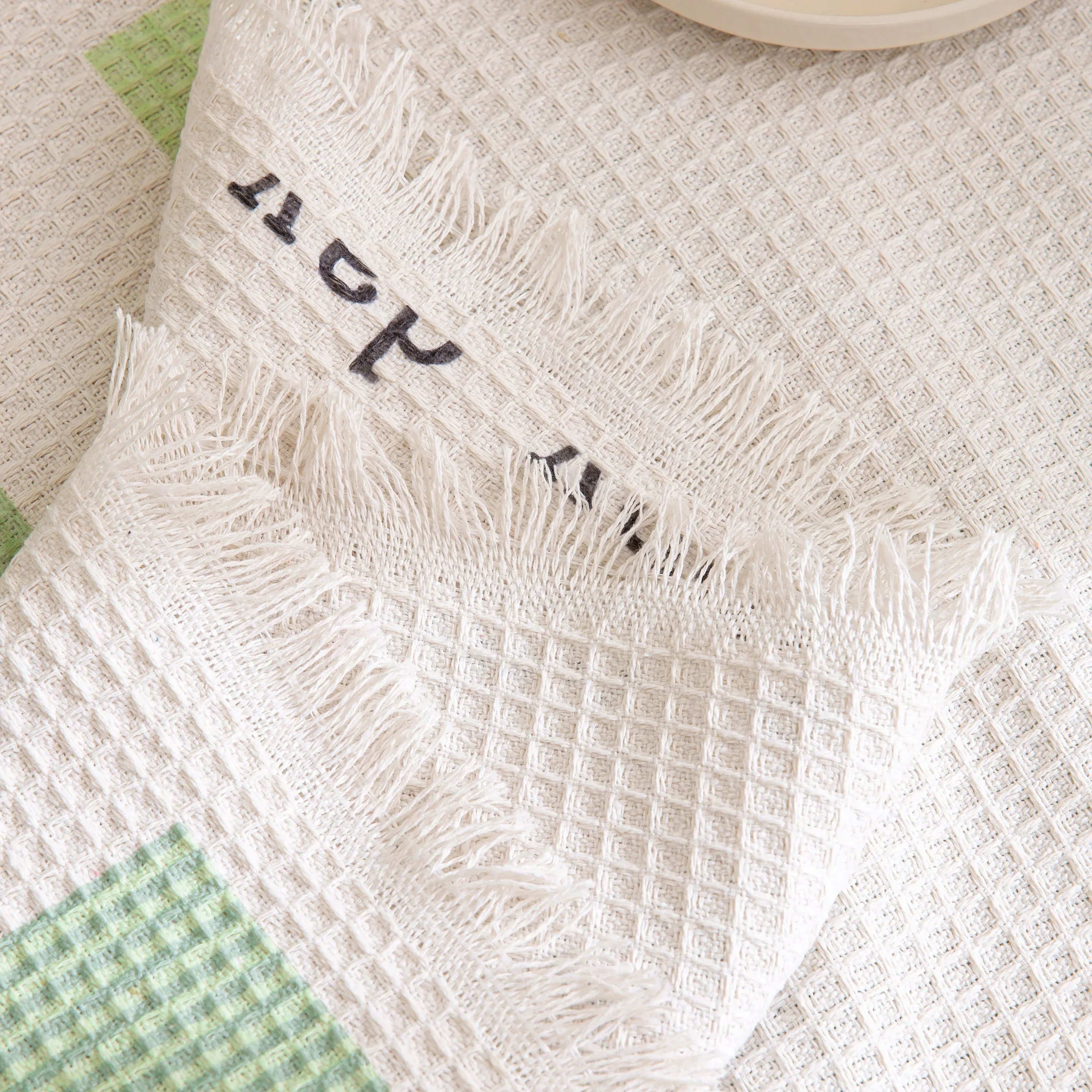 Chenille Sofa Cover Throw, Smile Couch Cover Blanket Throws for Couches, Soft Sofa Towel - TaroTextile