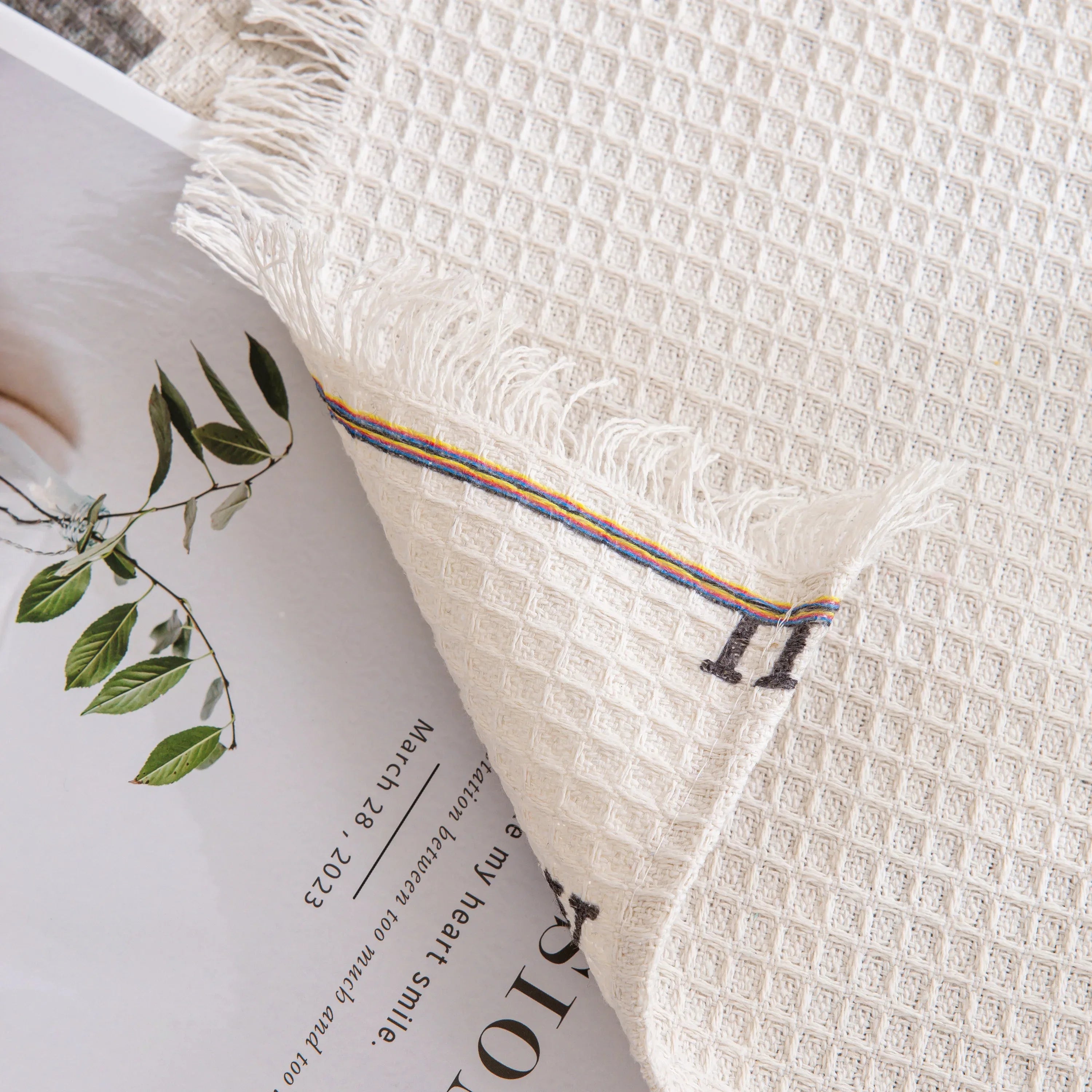 Chenille Sofa Cover Throw, Smile Couch Cover Blanket Throws for Couches, Soft Sofa Towel - TaroTextile