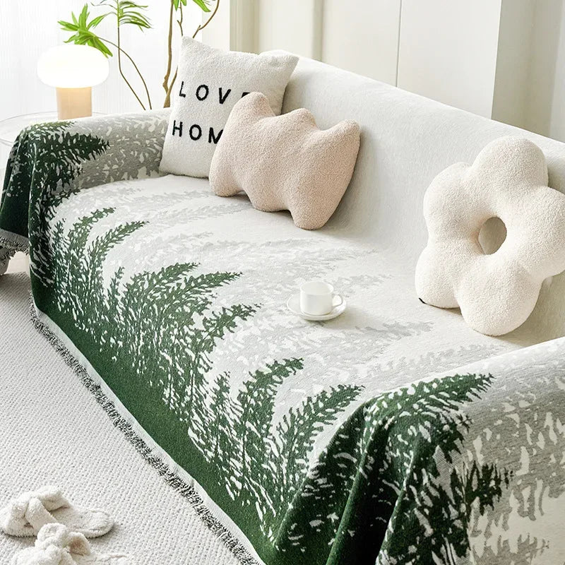 Chenille Sofa Cover Towel Universal Chair Cover Anti-cat Scratch Cushion Couch Cover - TaroTextile