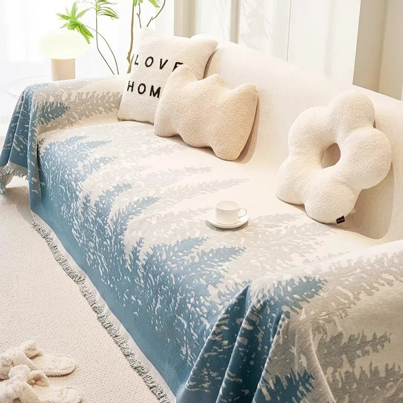 Chenille Sofa Cover Towel Universal Chair Cover Anti-cat Scratch Cushion Couch Cover - TaroTextile
