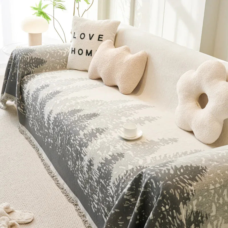 Chenille Sofa Cover Towel Universal Chair Cover Anti-cat Scratch Cushion Couch Cover - TaroTextile