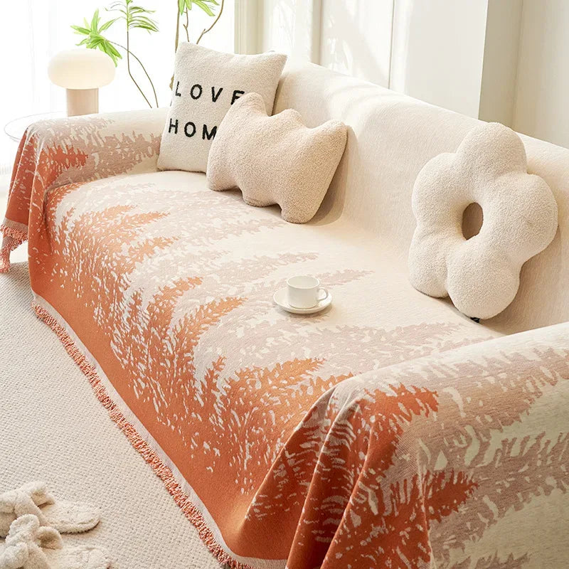 Chenille Sofa Cover Towel Universal Chair Cover Anti-cat Scratch Cushion Couch Cover - TaroTextile