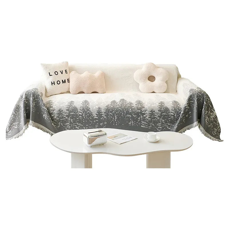 Chenille Sofa Cover Towel Universal Chair Cover Anti-cat Scratch Cushion Couch Cover - TaroTextile