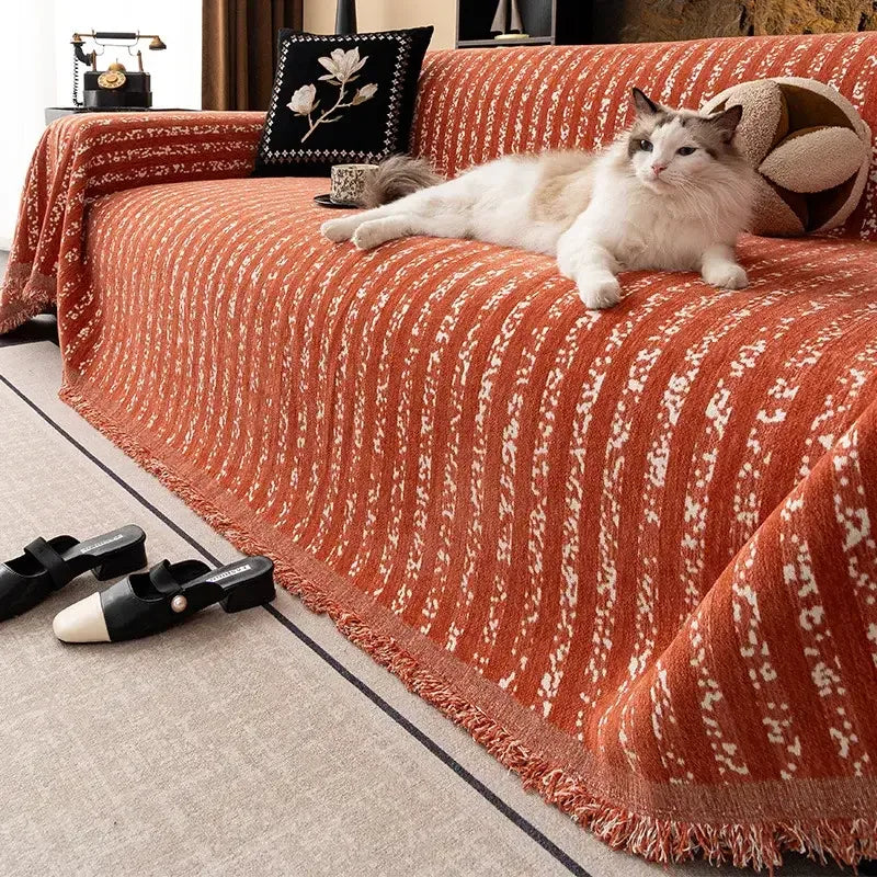 Chenille Soft Loveseat Sofa Covers for Dogs Durable Couch Cushion Covers - TaroTextile