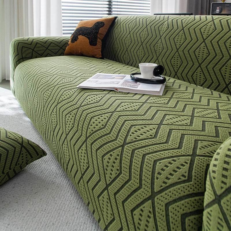 Cozy Durable Sofa Slipcover Stretchy 1-Piece Textured Couch Cover - TaroTextile