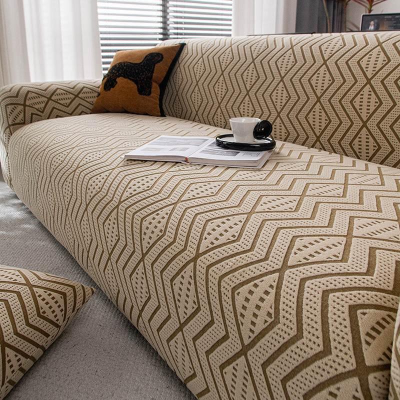 Cozy Durable Sofa Slipcover Stretchy 1-Piece Textured Couch Cover - TaroTextile