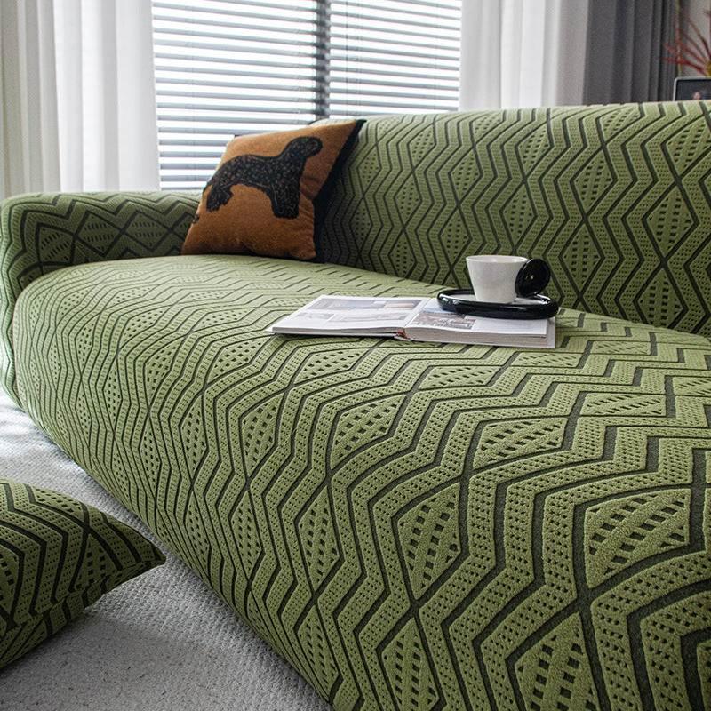 Cozy Durable Sofa Slipcover Stretchy 1-Piece Textured Couch Cover - TaroTextile