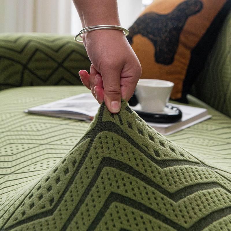 Cozy Durable Sofa Slipcover Stretchy 1-Piece Textured Couch Cover - TaroTextile