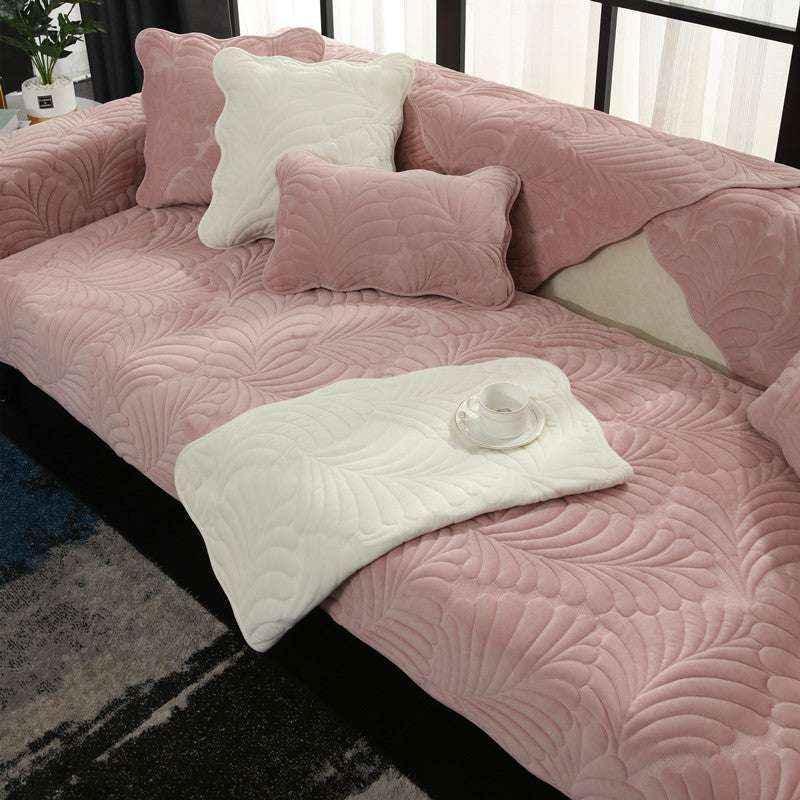 Cozy Non-slip Sofa Protector Velvet Sofa Cover Durable Cushion Couch Mat - TaroTextile