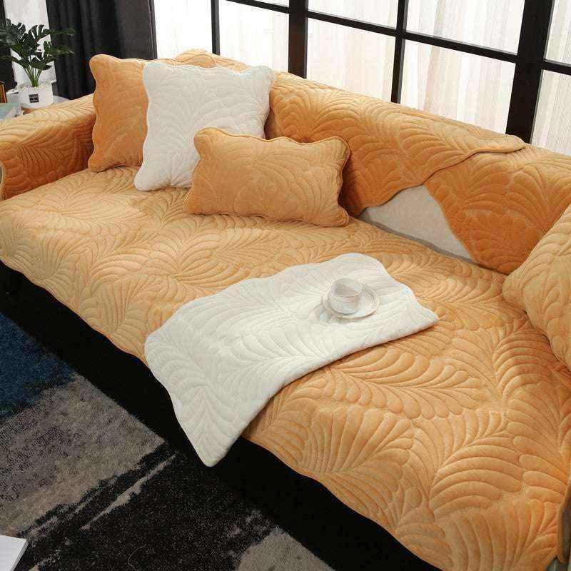 Cozy Non-slip Sofa Protector Velvet Sofa Cover Durable Cushion Couch Mat - TaroTextile
