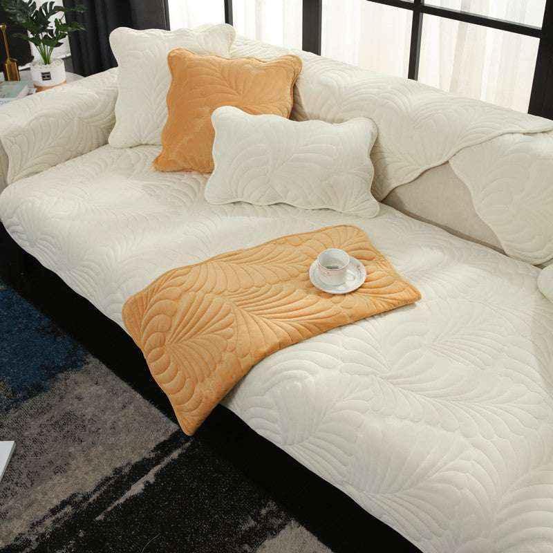 Cozy Non-slip Sofa Protector Velvet Sofa Cover Durable Cushion Couch Mat - TaroTextile