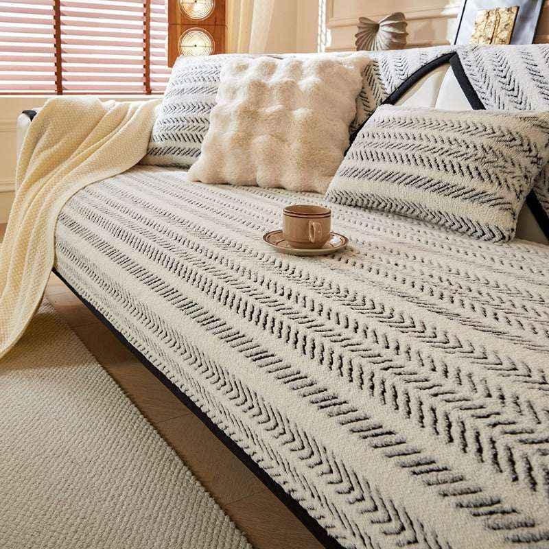 Cozy Plush Sofa Chair Mat Durable Couch Cushion Cover - TaroTextile