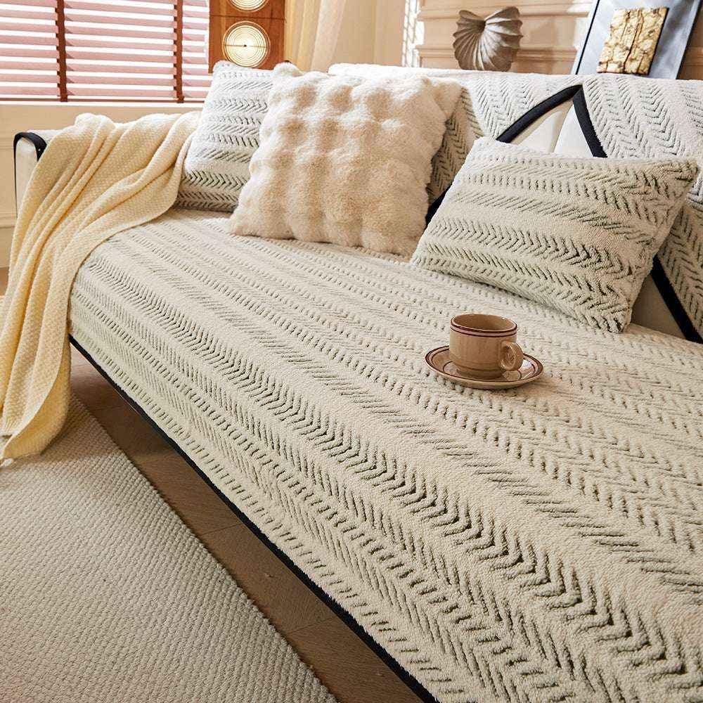 Cozy Plush Sofa Chair Mat Durable Couch Cushion Cover - TaroTextile