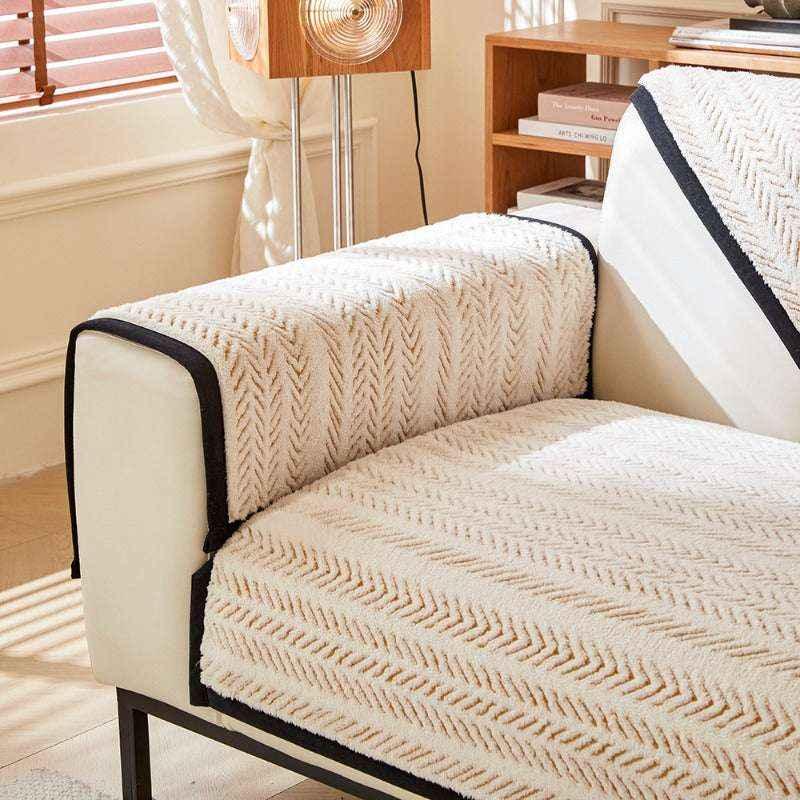 Cozy Plush Sofa Chair Mat Durable Couch Cushion Cover - TaroTextile