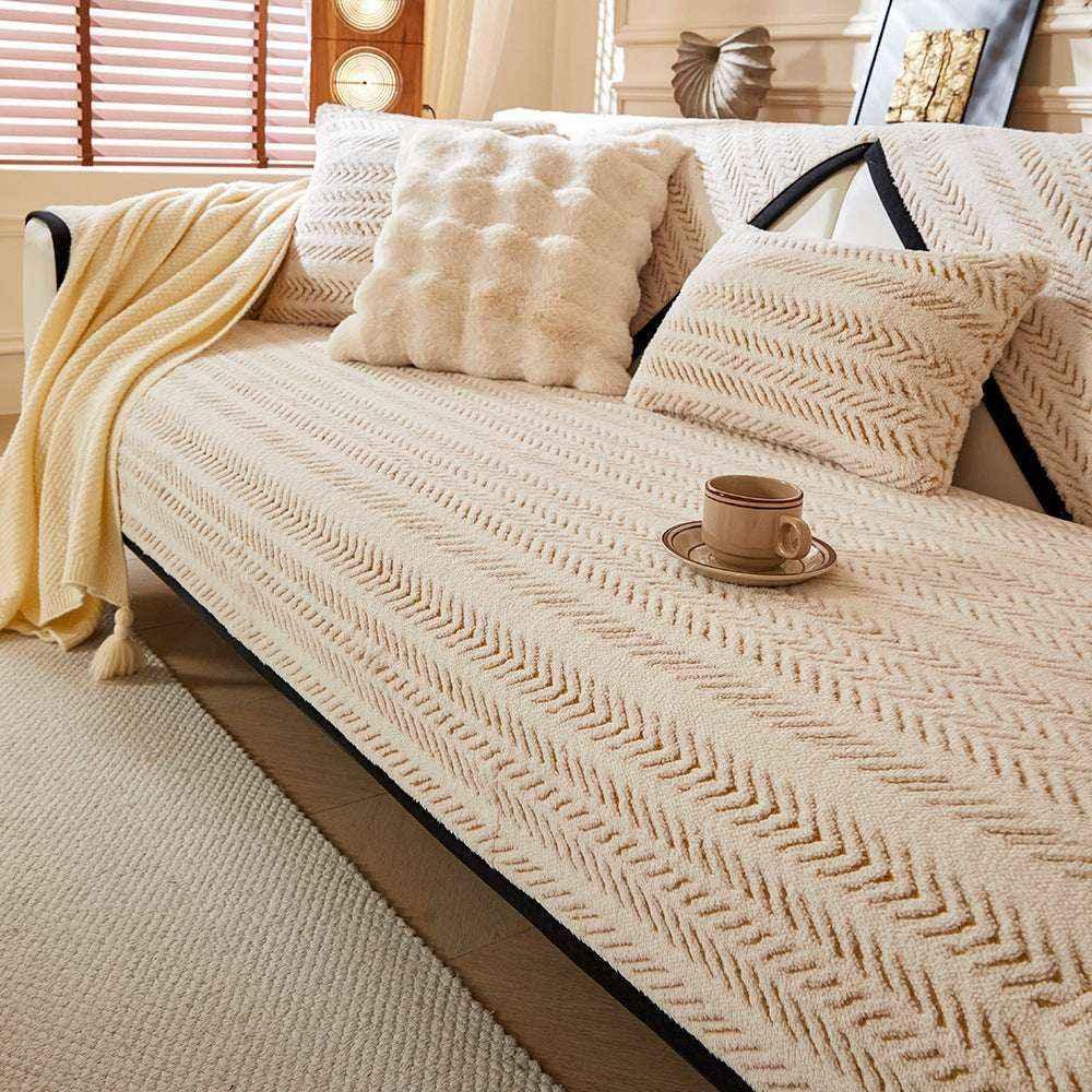 Cozy Plush Sofa Chair Mat Durable Couch Cushion Cover - TaroTextile