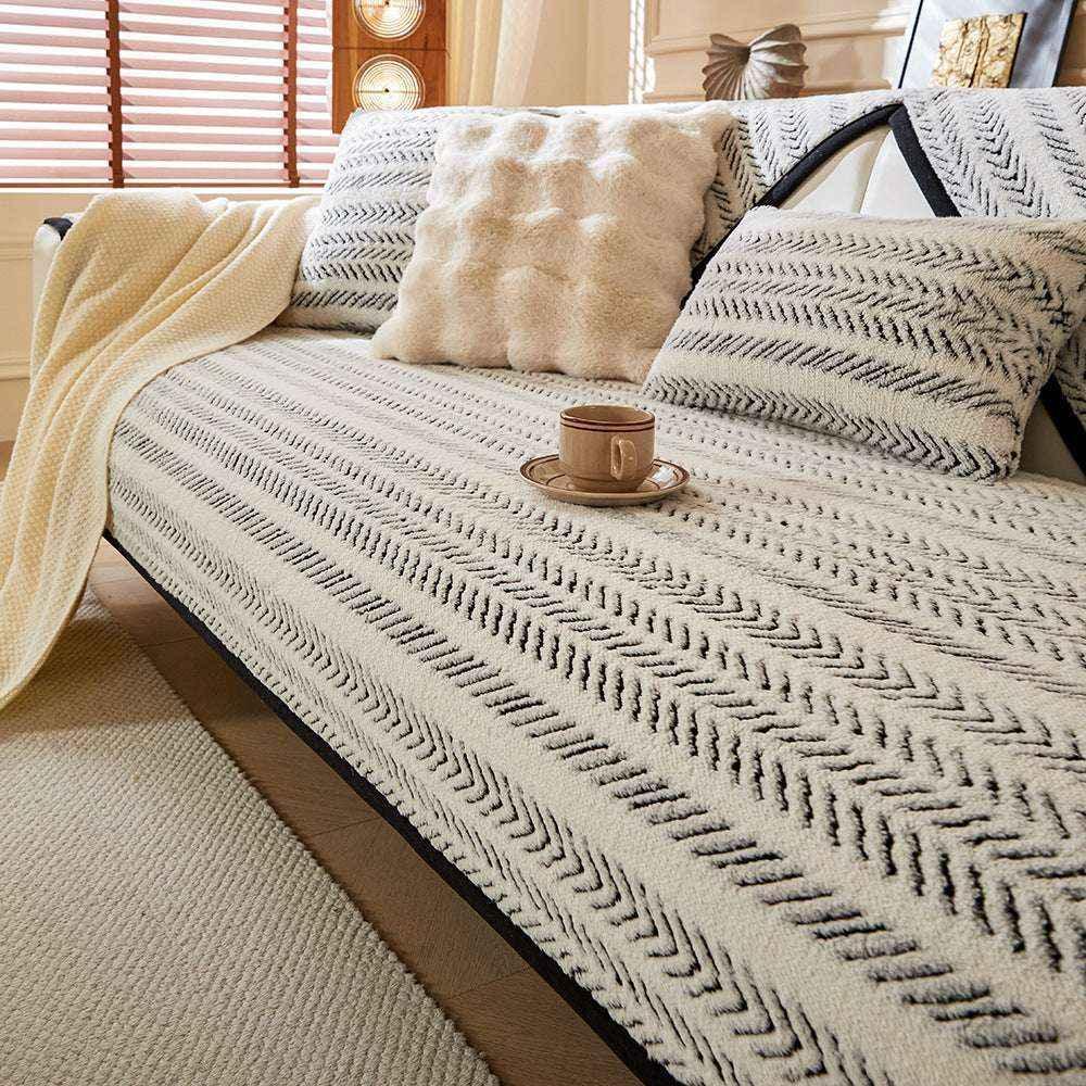 Cozy Plush Sofa Chair Mat Durable Couch Cushion Cover - TaroTextile