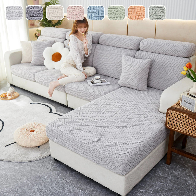 Cozy Polar Fleece Cushion Covers, Pet Friendly Stretch Sofa Covers for L-Shaped Couch and Recliner - TaroTextile