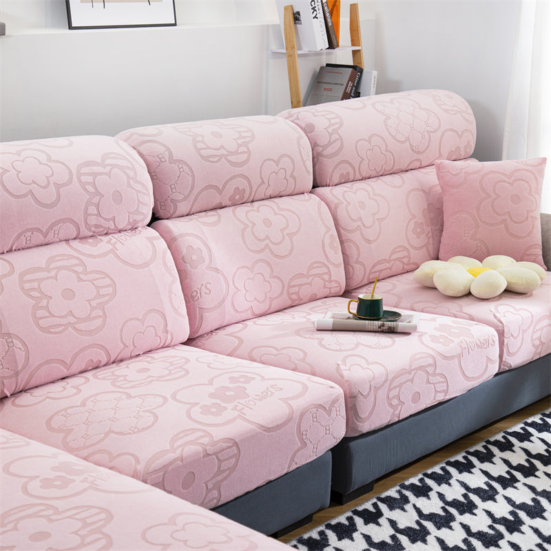 Slipcover Sofa Cover Protector All Season Dustproof and Elastic Sunflower Couch Cushion Cover