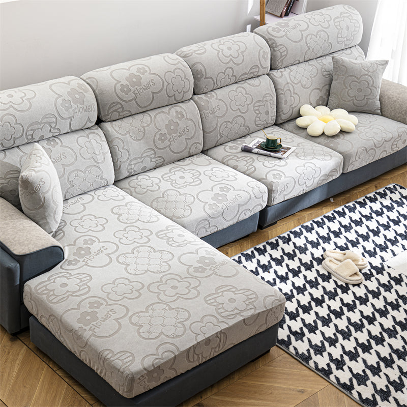 Slipcover Sofa Cover Sunflower Seat Covers Elastic Dustproof Couch Cushion Cover