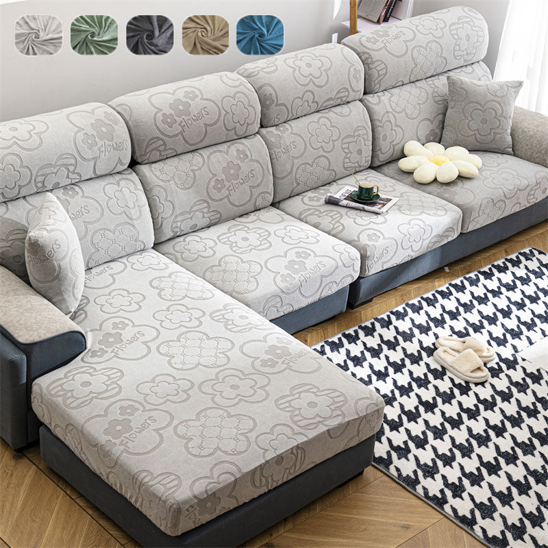Slipcover Sofa Cover Sunflower Seat Covers Elastic Dustproof Couch Cushion Cover